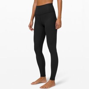 LULULEMON Align 28" Pant 10 Lattice Work Emboss Black